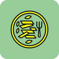 Pesto Pasta Vector Icon Design