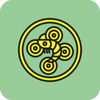Shrimp Pasta Vector Icon Design