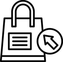 Shopping Bag with Arrow Vector Icon Design