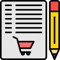 Shopping List Vector Icon Design