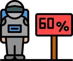 Discounted Astronaut Vector Icon Design