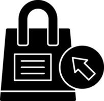 Shopping Bag with Arrow Vector Icon Design