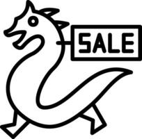 Sale Dragon Vector Icon Design