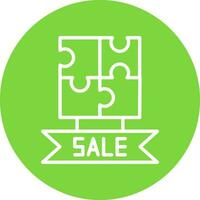 Sale Jigsaw Puzzle Vector Icon Design