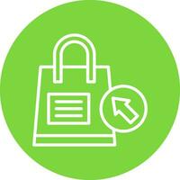 Shopping Bag with Arrow Vector Icon Design