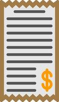 Shopping Receipt Vector Icon Design