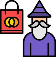 Shopping Wizard Vector Icon Design