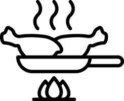 Chicken Stir-Fry Vector Icon Design