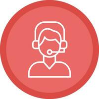 Customer Service Agent Vector Icon Design