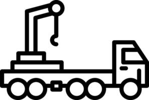 Crane truck Vector Icon Design