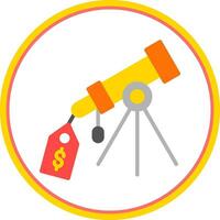 Price Tag Telescope Vector Icon Design