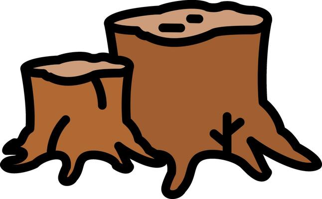 Stump Vector Icon Design