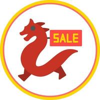 Sale Dragon Vector Icon Design