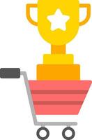 Shopping Contest Trophy Vector Icon Design