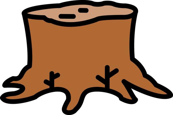 Stump Vector Icon Design