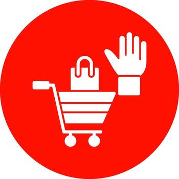 Shopping High Five Vector Icon Design