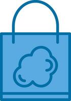 Shopping Bag Cloud Vector Icon Design