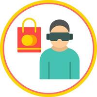 Shopping VR Headset Vector Icon Design