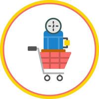 Shopping Time Machine Vector Icon Design