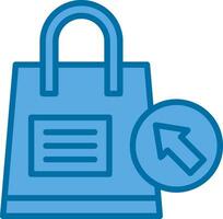 Shopping Bag with Arrow Vector Icon Design
