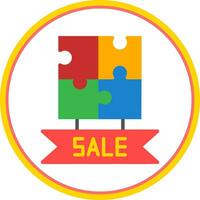 Sale Jigsaw Puzzle Vector Icon Design