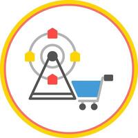 Shopping Ferris Wheel Vector Icon Design