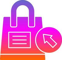 Shopping Bag with Arrow Vector Icon Design