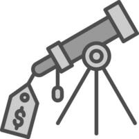 Price Tag Telescope Vector Icon Design