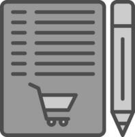 Shopping List Vector Icon Design
