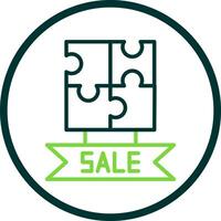 Sale Jigsaw Puzzle Vector Icon Design