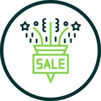 Confetti and Sale Vector Icon Design