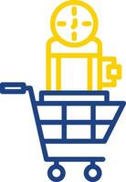 compras hora máquina vector icono diseño