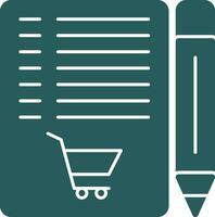 Shopping List Vector Icon Design