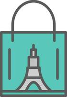 Shopping Bag Tower Vector Icon Design