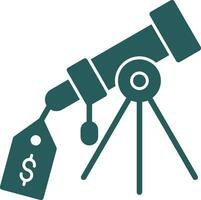 Price Tag Telescope Vector Icon Design