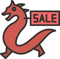 Sale Dragon Vector Icon Design