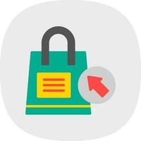 Shopping Bag with Arrow Vector Icon Design