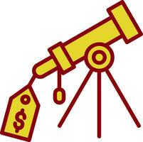 Price Tag Telescope Vector Icon Design