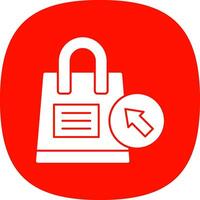 Shopping Bag with Arrow Vector Icon Design