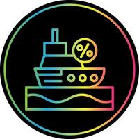 Discounted Cruise Ship Vector Icon Design