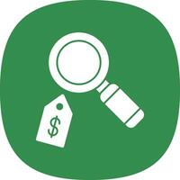 Price Magnifying Glass Vector Icon Design