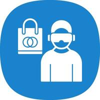 Shopping VR Headset Vector Icon Design