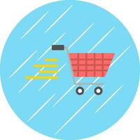 Shopping Trolley Dash Vector Icon Design