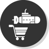 Shopping Submarine Vector Icon Design