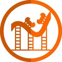 Shopping Roller Coaster Vector Icon Design