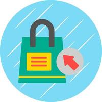 Shopping Bag with Arrow Vector Icon Design