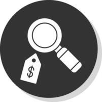 Price Magnifying Glass Vector Icon Design