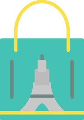 Shopping Bag Tower Vector Icon Design