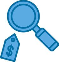 Price Magnifying Glass Vector Icon Design