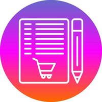 Shopping List Vector Icon Design